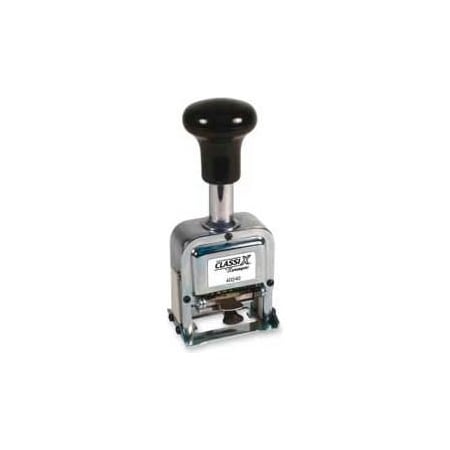 Shachihata Xstamper Classix Self-Inking Automatic Number Stamp, 6-Band, Type Size 1, Black 40240